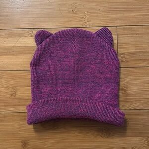 Magenta Girls Ears Beanie